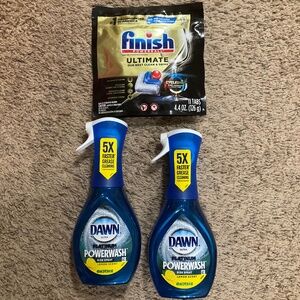 3PC-Bundle 1Finish Dishwasher Pods 2-Dawn PowerWashes